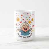 Mug Diffuser les sourires - Caricature de Doodle migno (Centre)