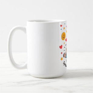 Mug Diffuser les sourires - Caricature de Doodle migno