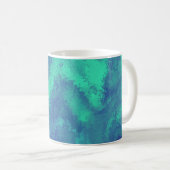 Mug Diffusion Abstraite bleue verte (Devant droit)