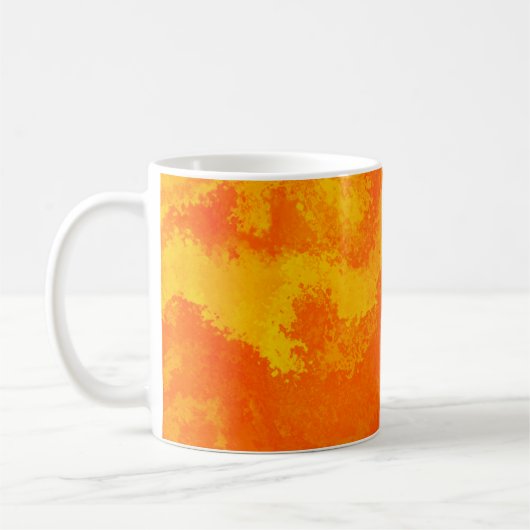 Mug Diffusion Abstraite orange jaune (Gauche)
