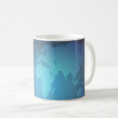 Mug Digital Dot World Map Gradient Art (Devant droit)