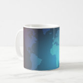 Mug Digital Dot World Map Gradient Art (Devant gauche)