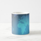 Mug Digital Dot World Map Gradient Art (Centre)