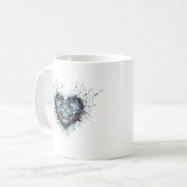 Mug Digital Heart Sacred Geometry Heart Design  (Devant gauche)