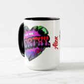 Mug Digne - Café auto-Affirmation Motivationnel (Devant gauche)