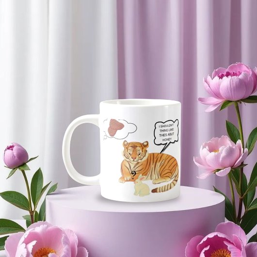 Mug Dilemma Tigre et Lapin Drôle - Belle Comique Anima