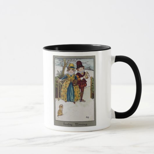 Mug Dimanche matin, carte victorienne (Droite)