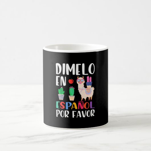 Mug Dimelo En Espanol Professeur Bilingue Llama Espagn (Centre)