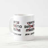 Mug diminution de tête maxima non serviam (Devant gauche)
