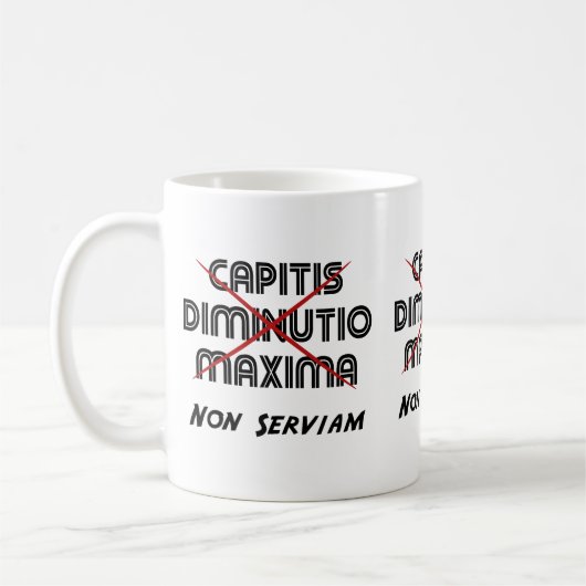 Mug diminution de tête maxima non serviam (Gauche)