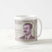 Mug Dinar irakien avec Saddam Hussein (Devant droit)
