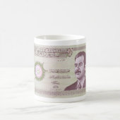 Mug Dinar irakien avec Saddam Hussein (Centre)