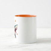 Mug Dinde chevauchant un requin drôle de Thanksgiving (Centre)