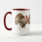 Mug Dinde d'action de la couleur complète (Gauche)