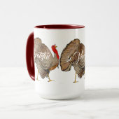 Mug Dinde d'action de la couleur complète (Devant gauche)