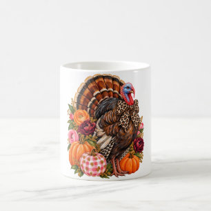 Mug Dinde de Floral de Pumpkins de Cerf Prépa de l'Aut