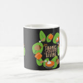 Mug Dinde de la fête d'Action de grâce Citrouille Verd (Devant droit)