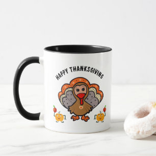 Mug Dinde de Thanksgiving avec des amis