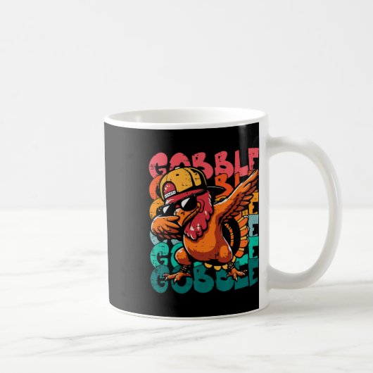 Mug Dinde de Thanksgiving Dab gloussement drôle garçon (Droite)