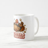 Mug Dinde de Thanksgiving farcie et satisfaite (Devant droit)