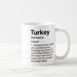 Mug Dinde Définition Amusant Repas de Thanksgiving Cos