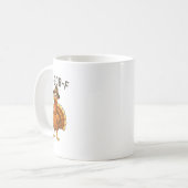 Mug Dinde drôle de citation d'humour de Thanksgiving F (Devant gauche)