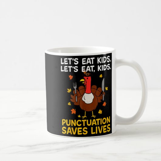 Mug Dinde drôle de grammaire de Thanksgiving pour homm (Droite)