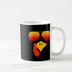 Mug Dinde drôle de Thanksgiving avec des lunettes de s
