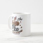 Mug Dinde drôle de Thanksgiving Tricycle | Rétro Potlu (Devant gauche)