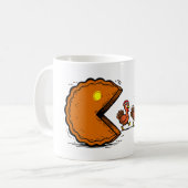 Mug Dinde drôle mangeant une tarte de Thanksgiving, je (Devant gauche)