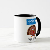 Mug Dinde en route pour les portes de perle (Devant droit)