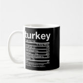 Mug Dinde Faits Nutritionnels Drôle de Thanksgiving No (Gauche)