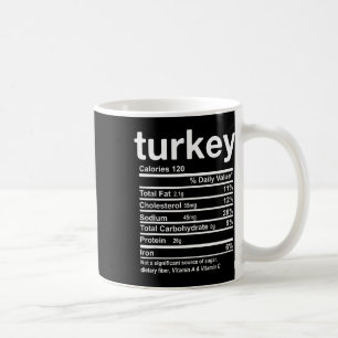 Mug Dinde Faits Nutritionnels Drôle de Thanksgiving No