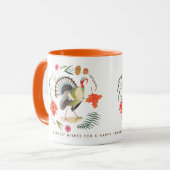 Mug Dinde florale de Thanksgiving (Devant gauche)