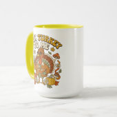 Mug Dinde Groovy Automne Pause Café (Devant gauche)