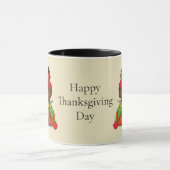 Mug Dinde mignonne avec la récolte de Thanksgiving | P (Centre)