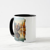 Mug Dinde par réflexion du lac d'Automne (Devant gauche)