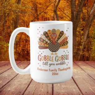 Mug Dinde Patchwork Cancan jusqu'à Chanceler Thanksgiv