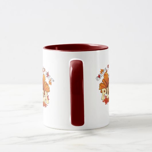 Mug Dinde Thanksgiving végétarien végétalien Cadeau de (Poignée)