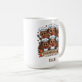 Mug Dindes de l'équipage de Cuisine de Thanksgiving (Devant droit)