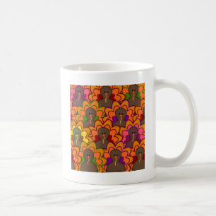 Mug Dindes de Thanksgiving Colorées Amusantes