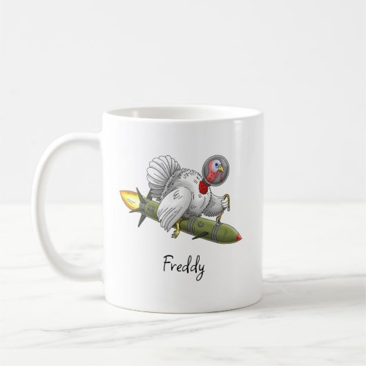 Mug Dindon de fusée de Thanksgiving (Gauche)