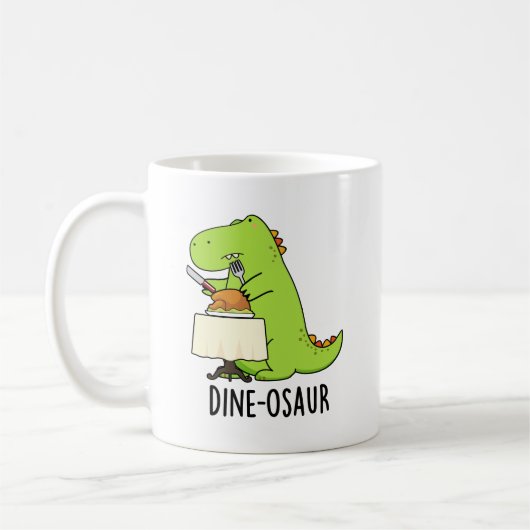 Mug Dine-osaur Funny Dinosaur Pun (Gauche)