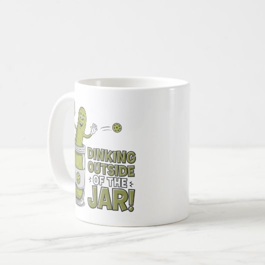 Mug Diner à l'extérieur du pot ! 🥒 🏓 Pickleball Pick (Devant gauche)