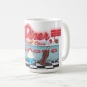 Mug Dîner Américain Rétro (Devant droit)