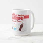 Mug Dîner Américain Vintage (Devant droit)