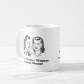 Mug Dîner de poulet de gagnant de gagnant drôle (Devant gauche)