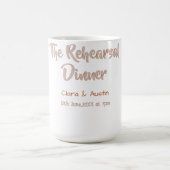 Mug Dîner de répétition la veille simple minimal m (Centre)