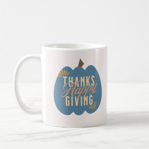Mug Dîner de Thanksgiving Citrouille Bleue