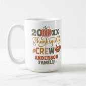 Mug Dîner de Thanksgiving Nom de la famille Année Cade (Gauche)